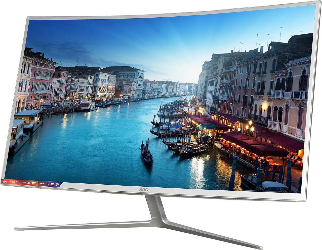 Main image of AOC C4008VU8 White / Silver 40" Curved 4K UHD Display with 10-Bit Color 5ms HDMI Widescreen LED Backlight LCD Monitor 300 cd/m2 DCR 20,000,000:1