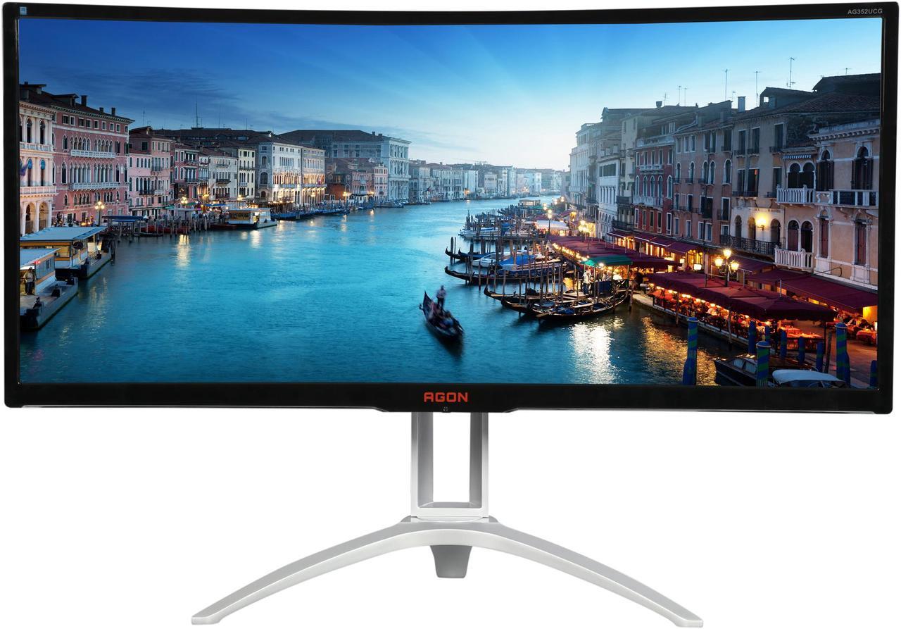 Alt view image 2 of 10 - AOC AGON AG352UCG 35" Curved Gaming Monitor, G-SYNC, WQHD (3440 x 1440), VA Panel, 100Hz, Height Adjustable, DisplayPort, HDMI, USB 3.0