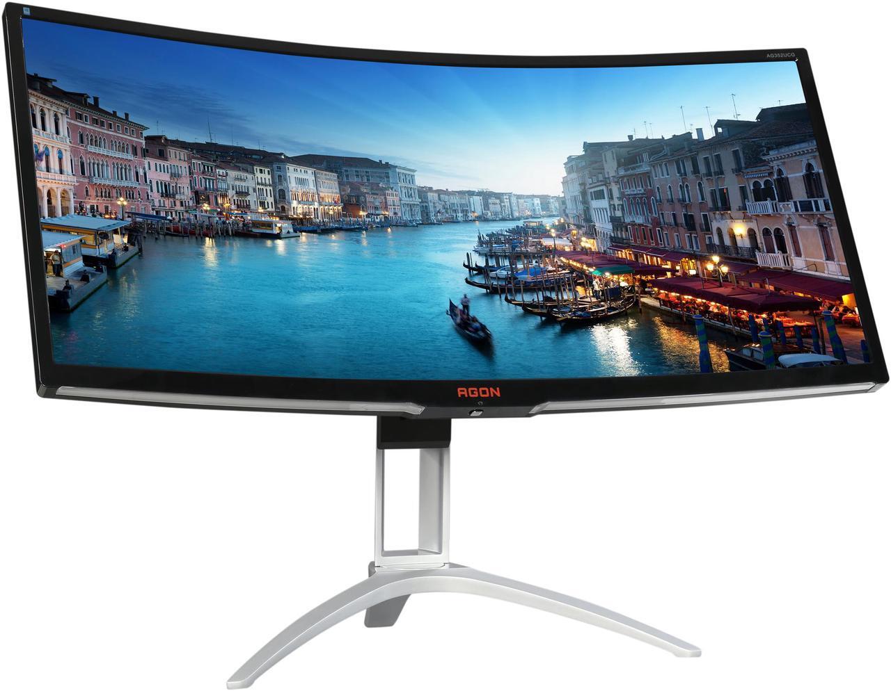 Alt view image 3 of 10 - AOC AGON AG352UCG 35" Curved Gaming Monitor, G-SYNC, WQHD (3440 x 1440), VA Panel, 100Hz, Height Adjustable, DisplayPort, HDMI, USB 3.0