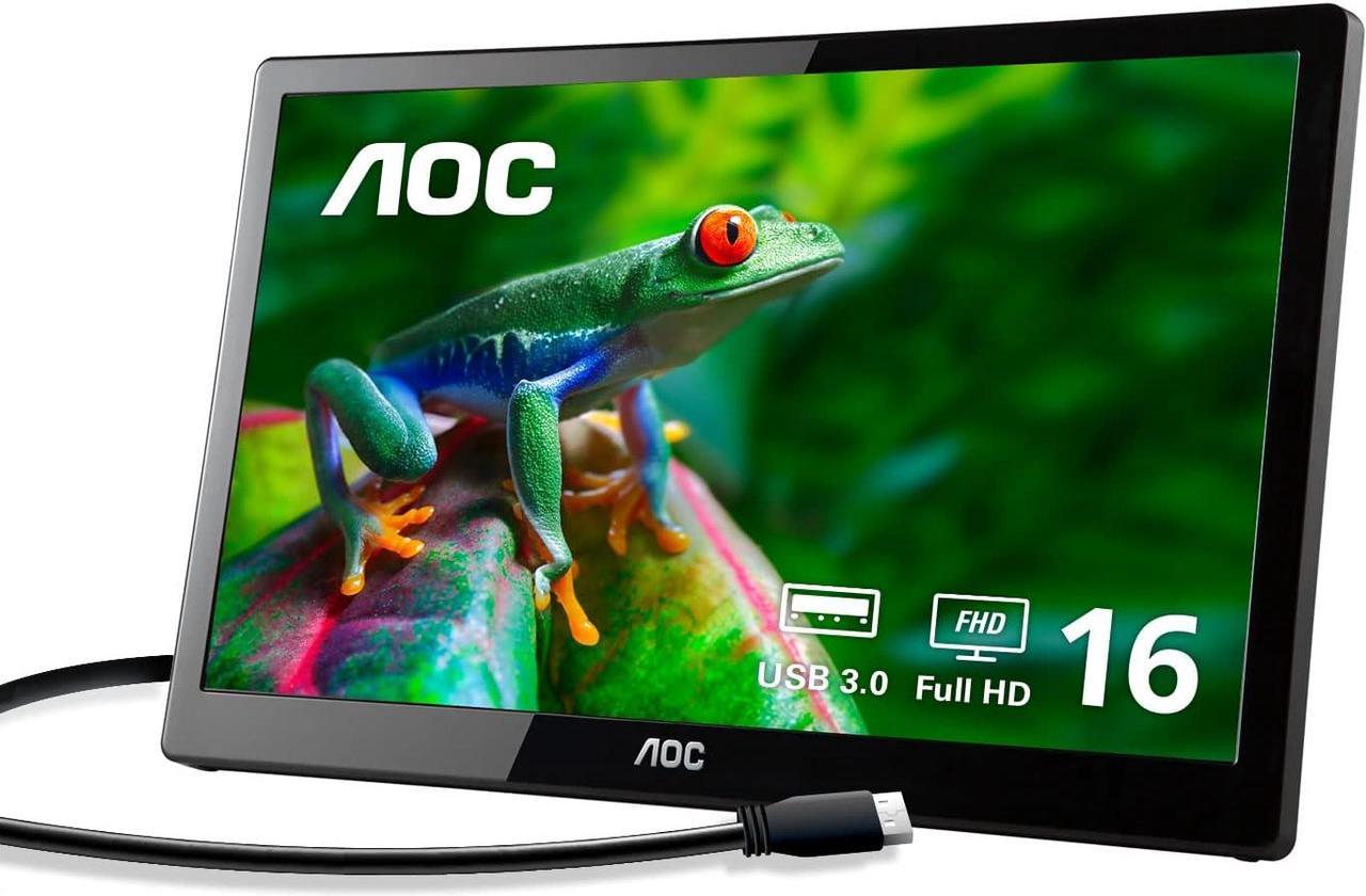 AOC I1659FWUX 16" (Actual size 15.6") Full HD 1920 x 1080 60Hz USB 3.0 USB-Powered Backlit LED IPS Portable Monitor