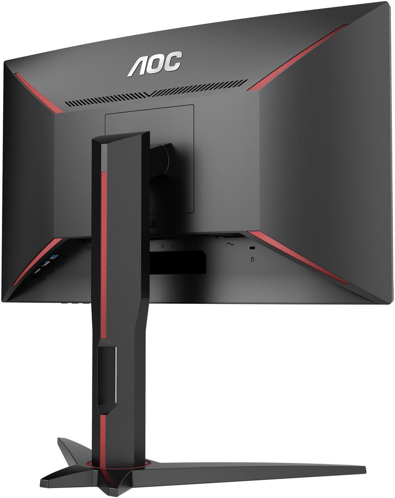 Alt view image 5 of 7 - AOC Gaming C27G1 27" curved gaming monitor, Full HD 1920x1080, 1800R curved VA panel, 1ms (MPRT), AMD FreeSync, 144Hz, 3-sided frameless, Height adjustable, DisplayPort/HDMI/VGA, VESA compatible