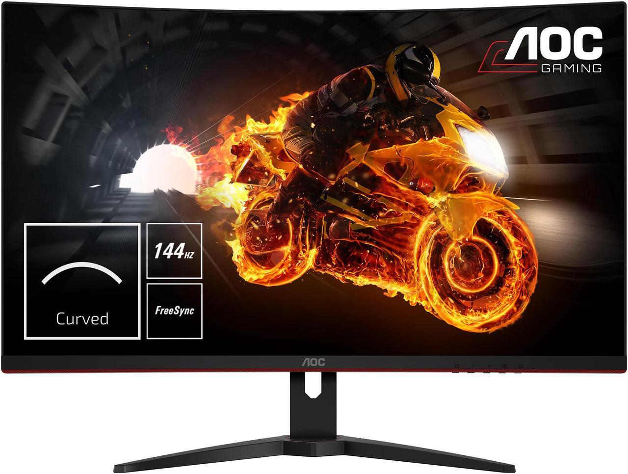 Alt view image 3 of 5 - AOC Gaming C32G1 31.5" curved gaming monitor, Full HD 1920x1080, 1800R curved VA panel, 50M:1 DCR, 1ms (MPRT), AMD FreeSync, 144Hz, 3-sided frameless, DisplayPort/HDMI/VGA, VESA compatible