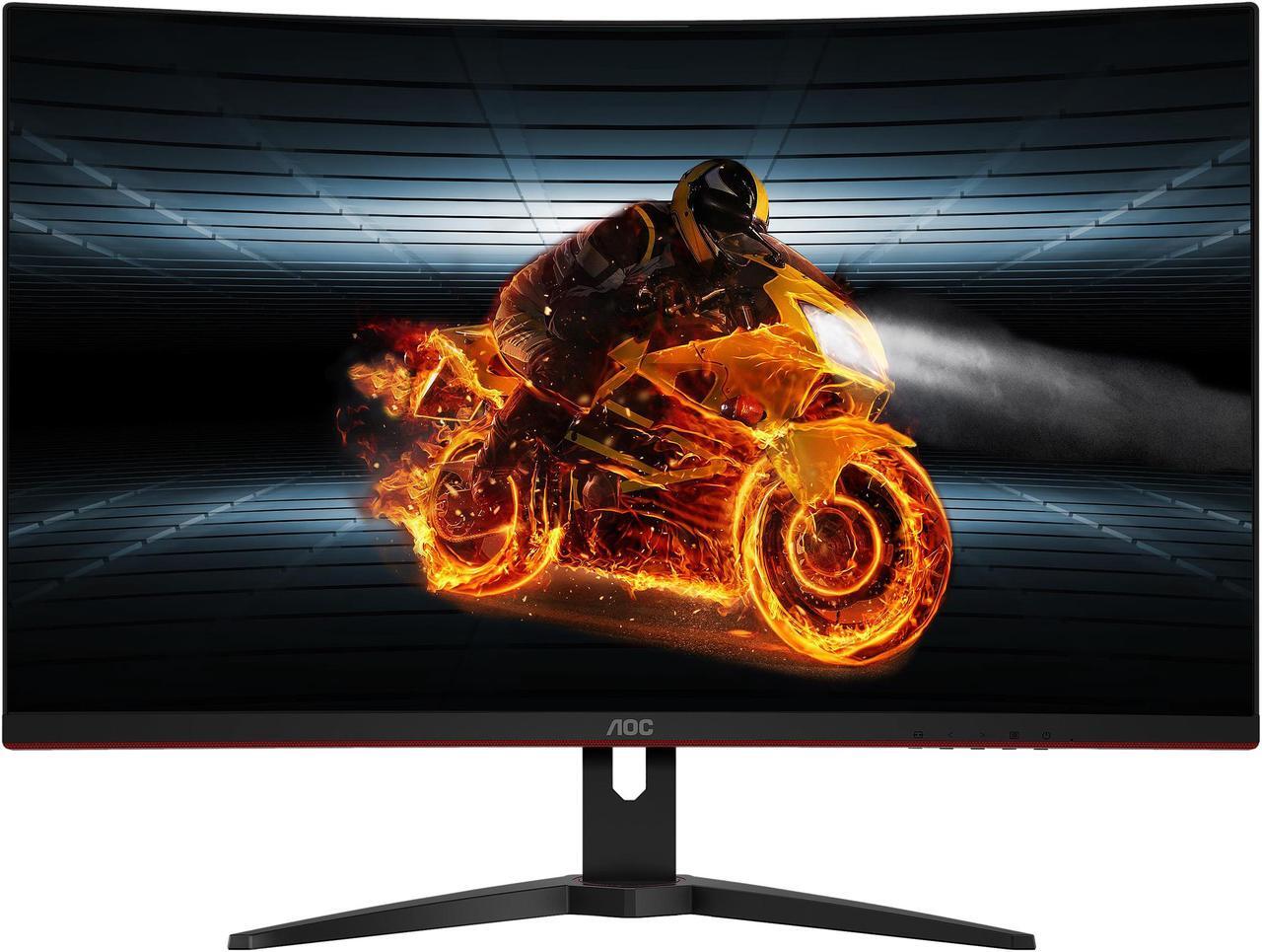 Main image of AOC Gaming C32G1 31.5" curved gaming monitor, Full HD 1920x1080, 1800R curved VA panel, 50M:1 DCR, 1ms (MPRT), AMD FreeSync, 144Hz, 3-sided frameless, DisplayPort/HDMI/VGA, VESA compatible