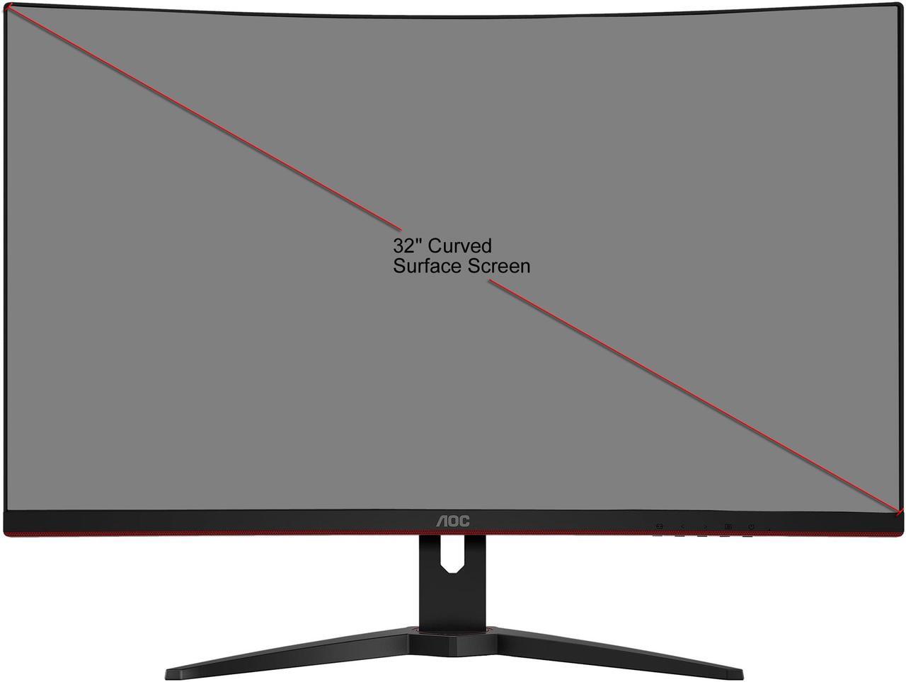 Alt view image 5 of 5 - AOC Gaming C32G1 31.5" curved gaming monitor, Full HD 1920x1080, 1800R curved VA panel, 50M:1 DCR, 1ms (MPRT), AMD FreeSync, 144Hz, 3-sided frameless, DisplayPort/HDMI/VGA, VESA compatible