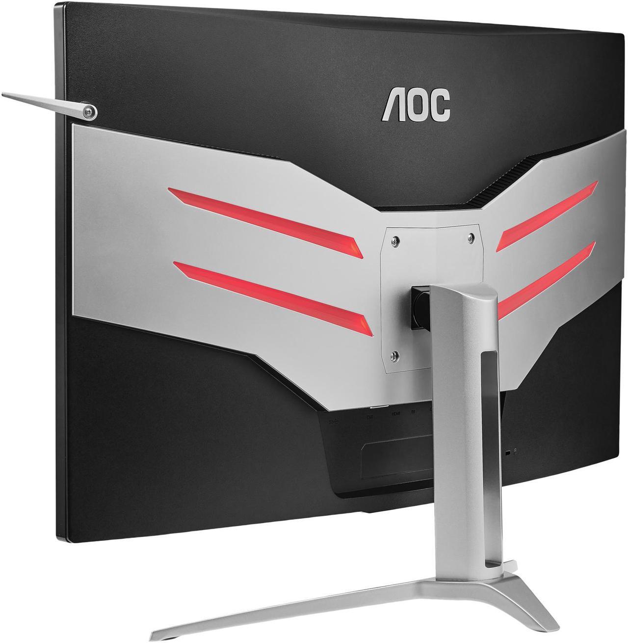 Alt view image 7 of 7 - AOC AGON AG322QC4 31.5" Curved Gaming Monitor, 1800R Curvature, QHD 2560 x 1440 VA Panel, HDR400, AMD FreeSync 2, 144Hz, Height Adjustable, DisplayPort/HDMI, USB 3.0 Hub, VESA Compatible