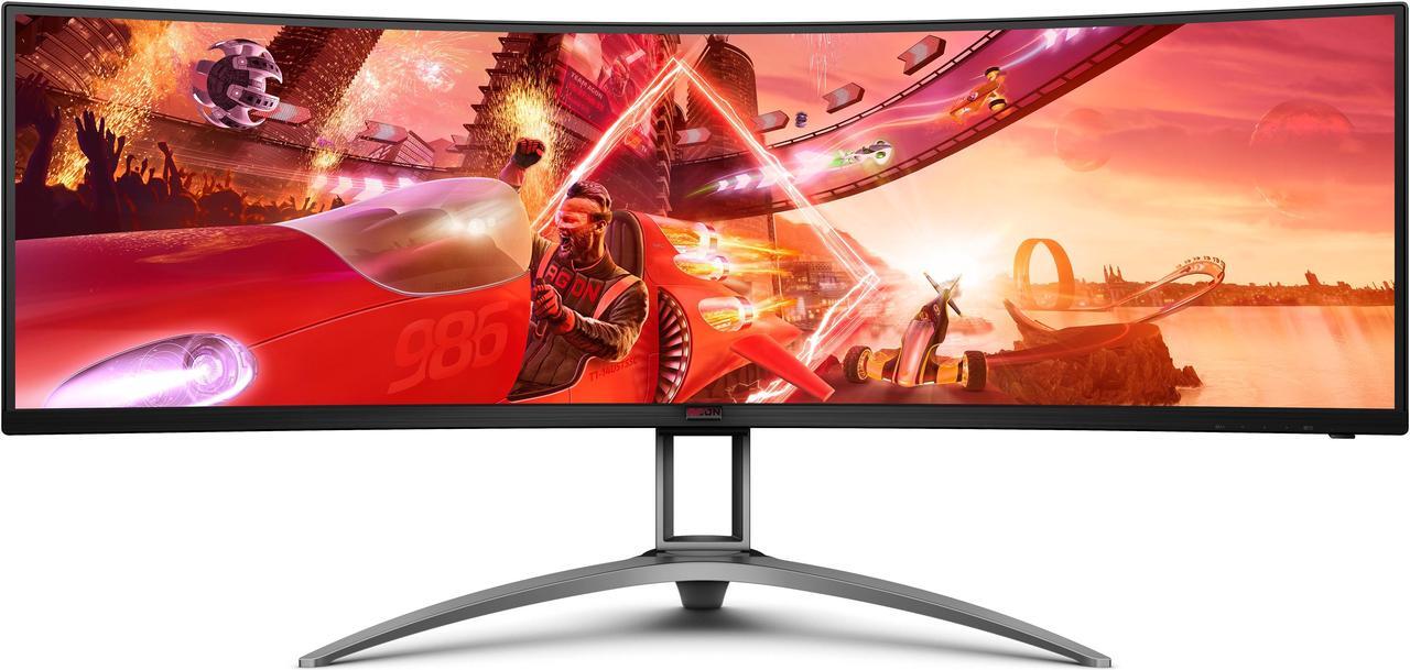 Main image of AOC Agon AG493UCX2 Super Wide Curved Gaming Monitor, Dual QHD 5120x1440, 165Hz 1ms, FreeSync Premium, Display HDR 400, USB-C Docking & KVM, Height-Adjustable, Black