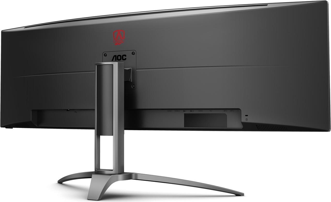 Alt view image 4 of 9 - AOC Agon AG493UCX2 Super Wide Curved Gaming Monitor, Dual QHD 5120x1440, 165Hz 1ms, FreeSync Premium, Display HDR 400, USB-C Docking & KVM, Height-Adjustable, Black