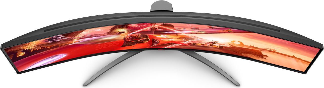 Alt view image 8 of 9 - AOC Agon AG493UCX2 Super Wide Curved Gaming Monitor, Dual QHD 5120x1440, 165Hz 1ms, FreeSync Premium, Display HDR 400, USB-C Docking & KVM, Height-Adjustable, Black