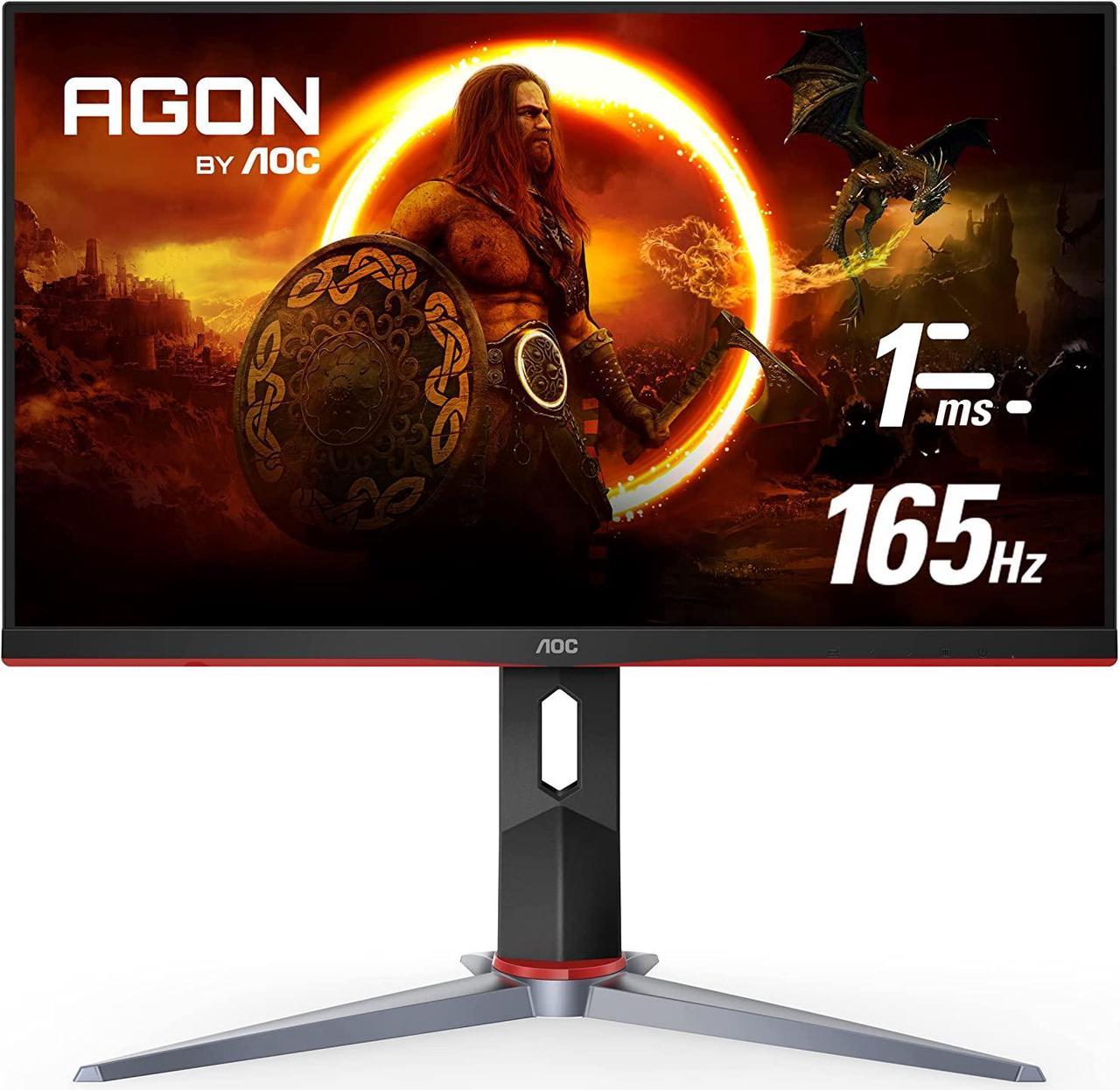 AOC 24G2SP 24" Frameless Gaming Monitor, Full HD IPS, 165Hz, 1ms, Height Adjustable Stand ,Black