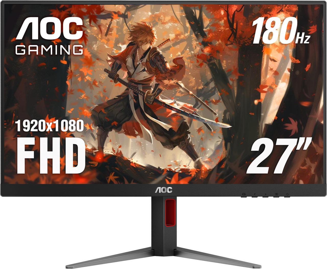 AOC 27" 180 Hz IPS FHD Gaming Monitor 1920 x 1080 DCI-P3 (CIE1976): 102.2%, NTSC (CIE1976): 111.8% 27G4