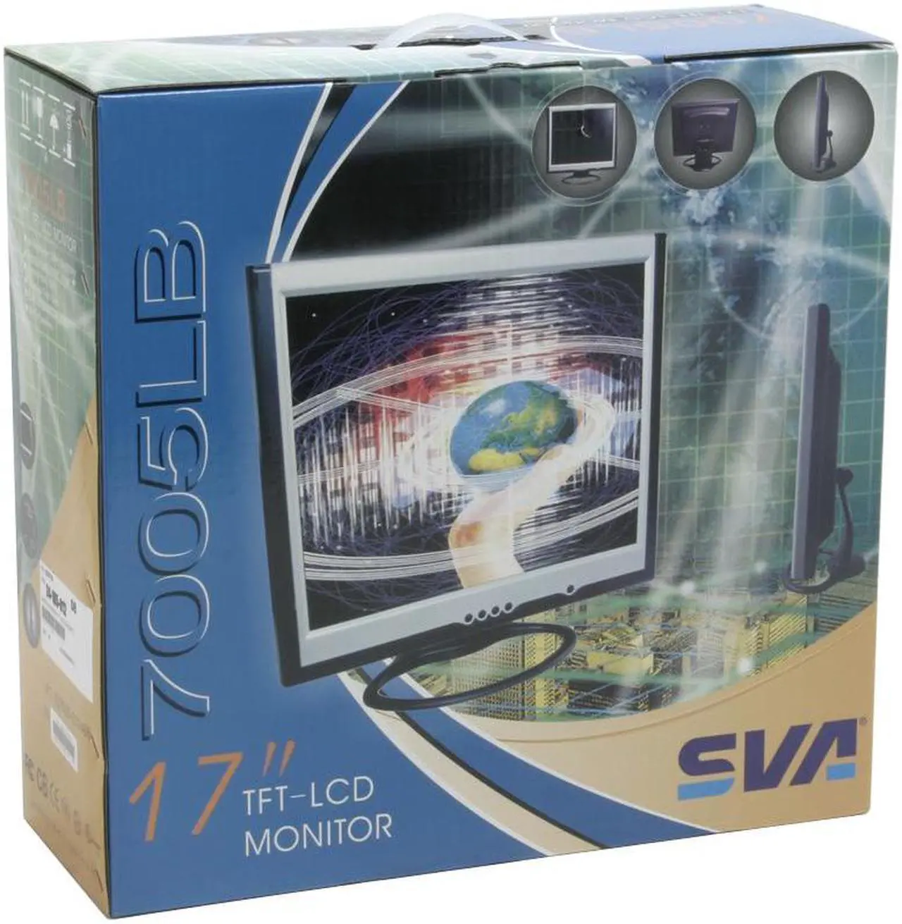 Alt view image 10 of 10 - SVA 17" Active Matrix, TFT LCD XGA LCD Monitor 12 ms 7005LB