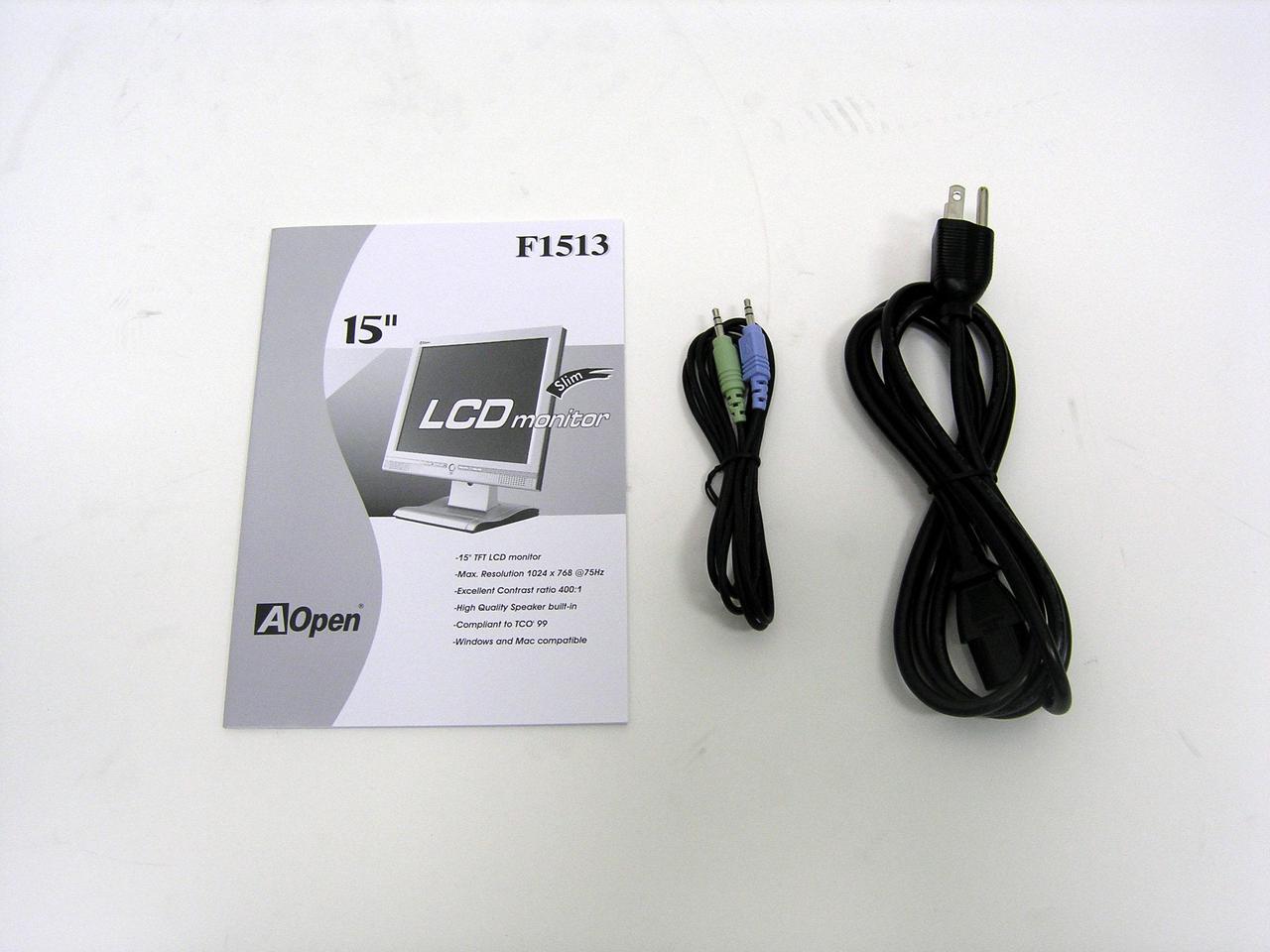 Alt view image 8 of 9 - AOPEN 15" Active Matrix, TFT LCD XGA LCD Monitor 35 ms D-Sub F1513
