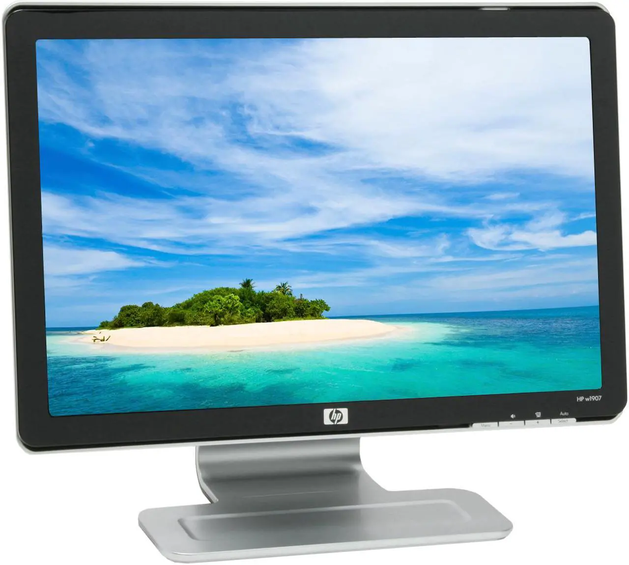 Alt view image 3 of 13 - HP w1907 Black-Silver 19" 5ms Widescreen LCD Monitor 300 cd/m2 1000:1 Built in Speakers w/ HDCP Support
