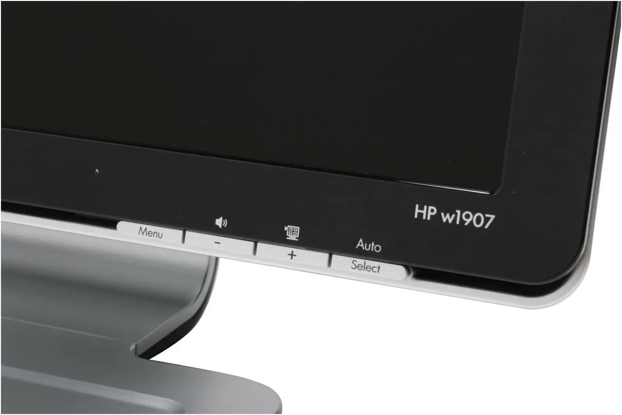 Alt view image 4 of 13 - HP w1907 Black-Silver 19" 5ms Widescreen LCD Monitor 300 cd/m2 1000:1 Built in Speakers w/ HDCP Support