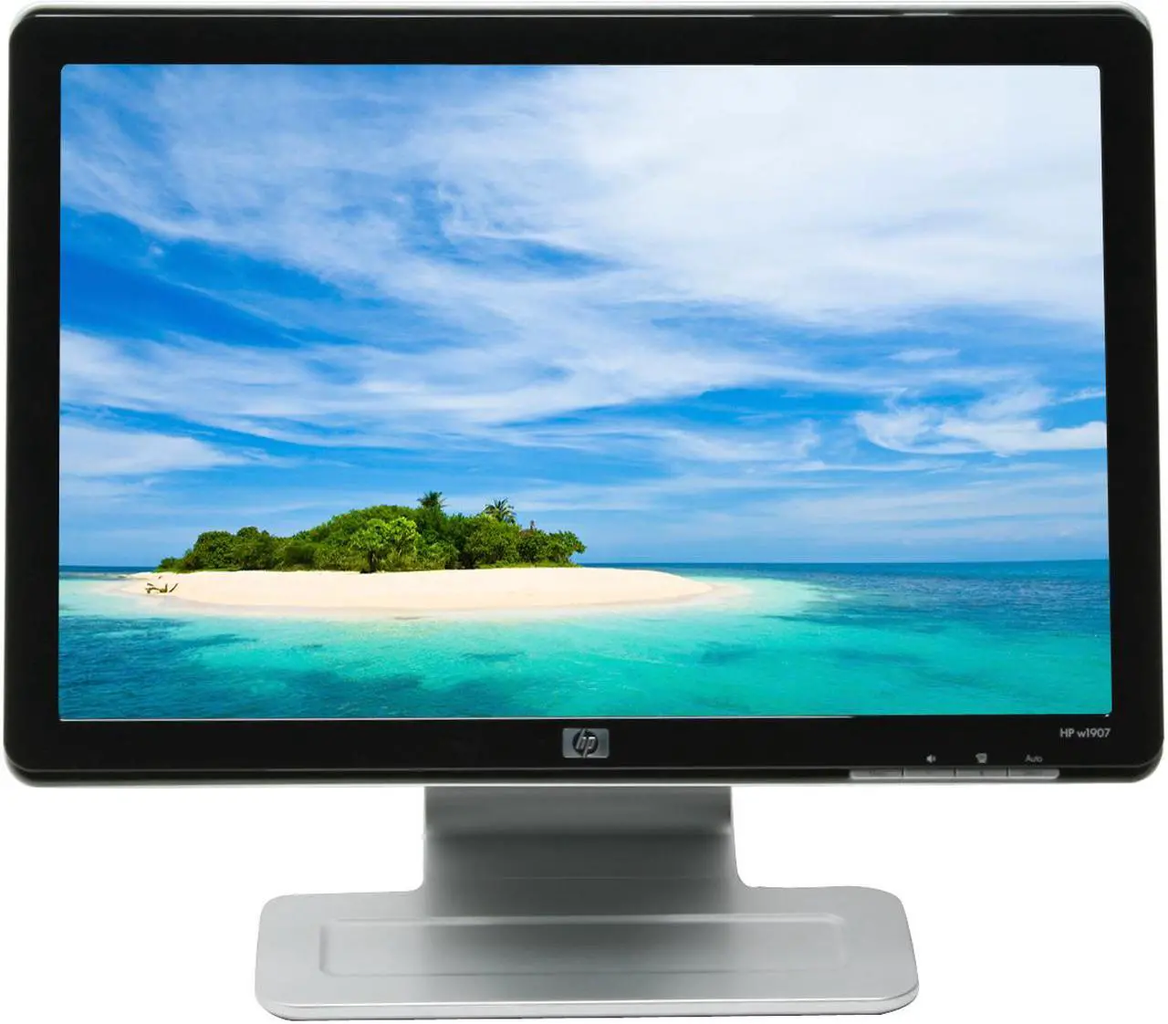 Alt view image 2 of 13 - HP w1907 Black-Silver 19" 5ms Widescreen LCD Monitor 300 cd/m2 1000:1 Built in Speakers w/ HDCP Support