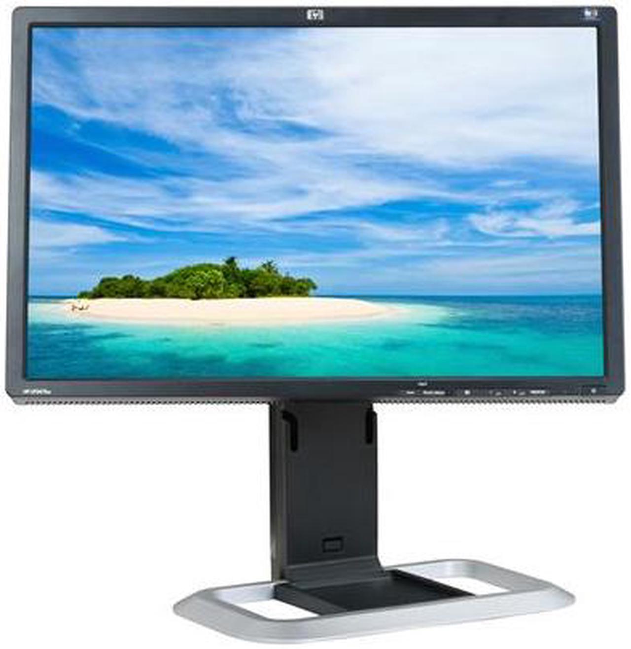 Alt view image 8 of 10 - HP LP2475w Black 24" 6 ms Height,Swivel,Pivot & Tilt Adjustable Widescreen LCD Monitor 400 cd/m2 1000:1