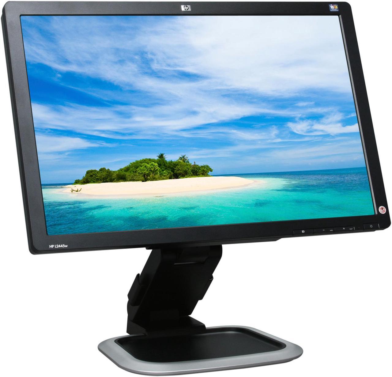 Alt view image 3 of 11 - HP L2445w Black 24" 5ms Widescreen LCD Monitor w/ Height & Pivot Adjustments 400 cd/m2 1000:1 w/ HDCP Support