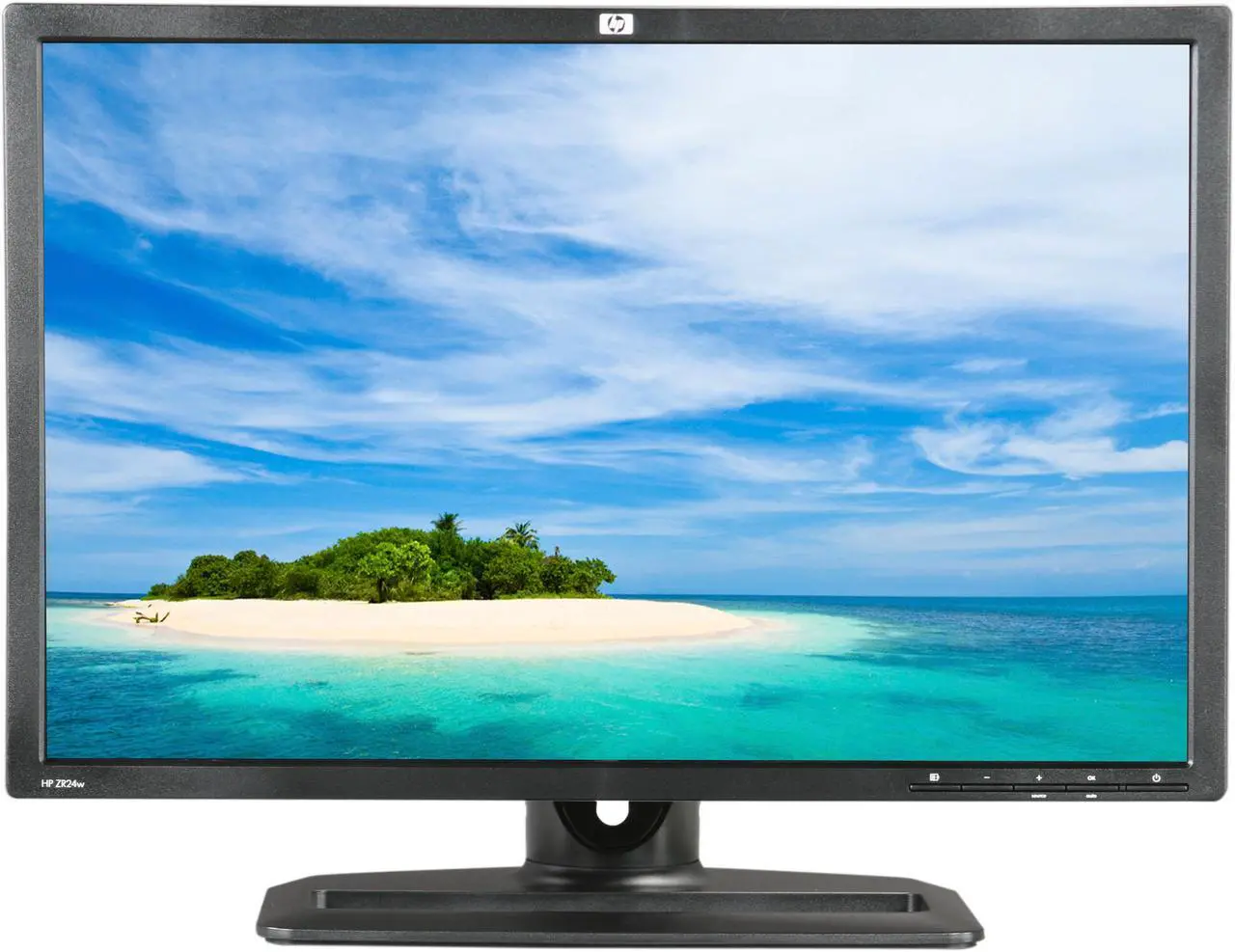 Alt view image 2 of 10 - HP ZR24w 24'' S-IPS Tilt&Swivel Adjustable Widescreen LCD Monitor w/5 USB hub & Display port 400 cd/m2 3000:1 DCR