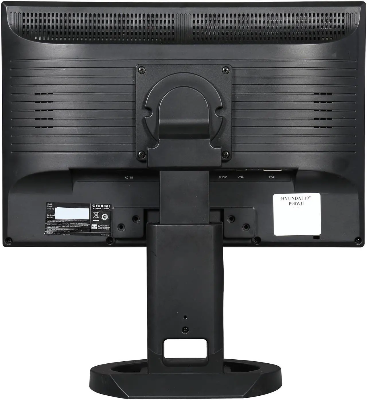 Alt view image 5 of 10 - Hyundai P90WU-K 19" Widescreen LCD Monitor w/ Speakers & USB Hub, Pivot, Swivel and Tilt