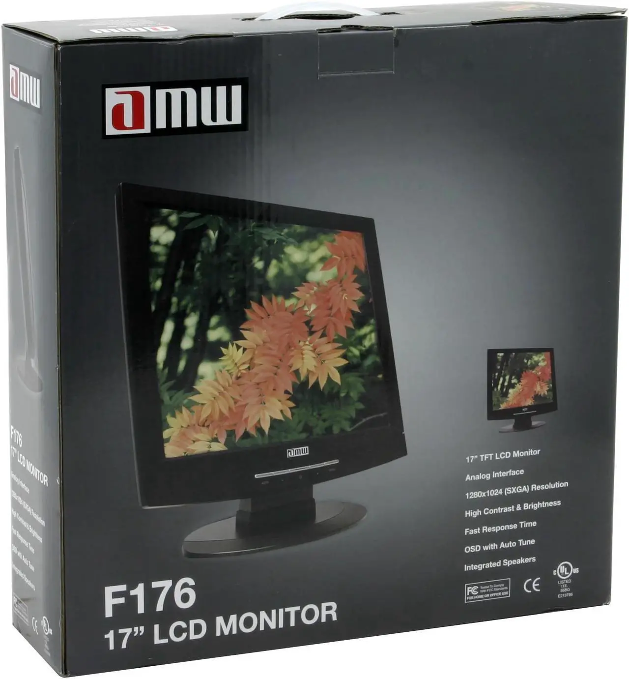 Alt view image 8 of 8 - ADVUEU 17" Active Matrix, TFT LCD SXGA LCD Monitor 16 ms AMW-F176B