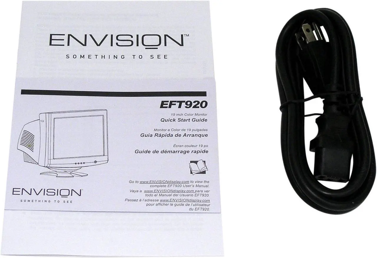 Alt view image 5 of 5 - ENVISION EFT920 Silver 19" Pure Flat CRT Monitor 0.25mm Dot Pitch D-Sub