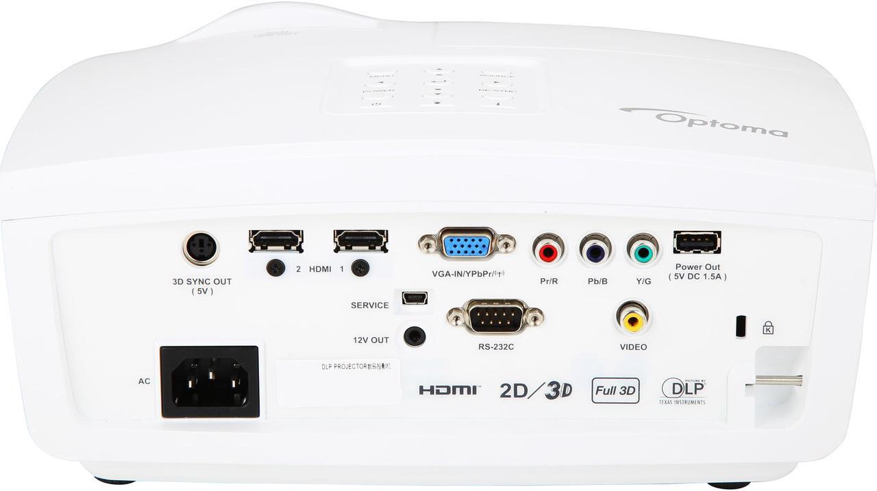 Alt view image 4 of 8 - Optoma HD161X 1920 x 1080 DLP Projectors 2000 Lumens 40,000:1 (full on/full off)