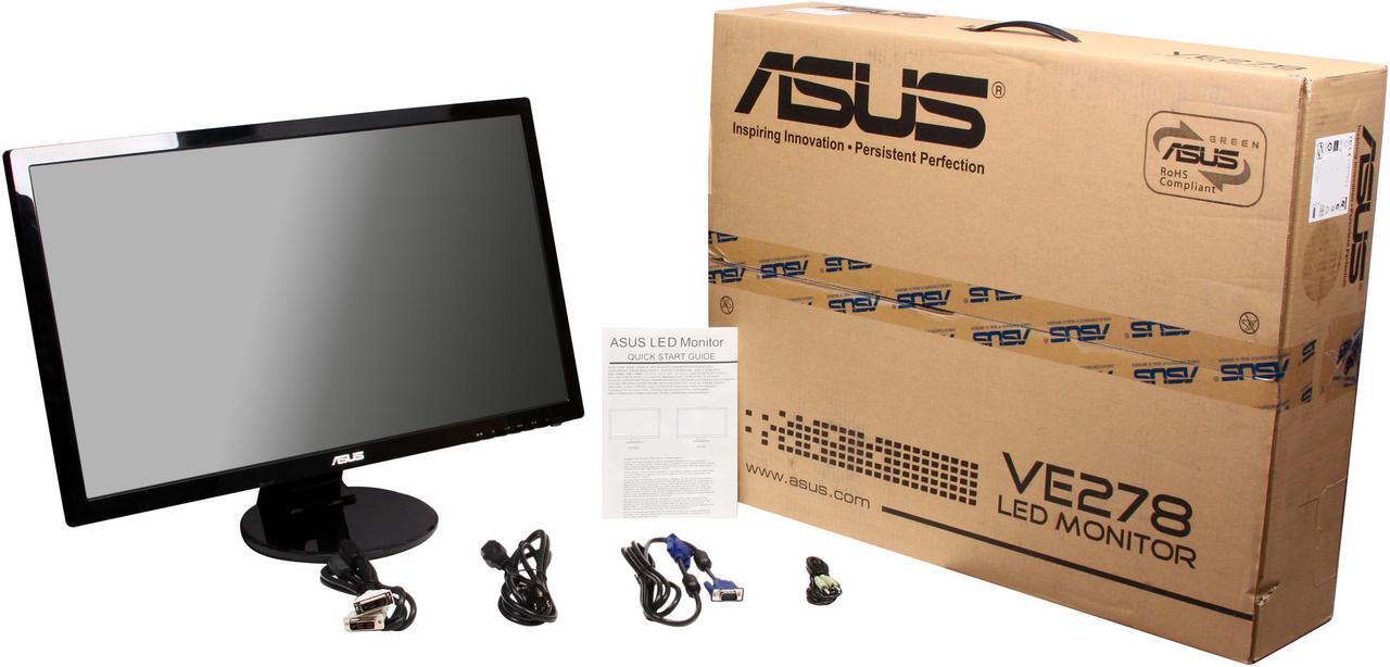 Alt view image 8 of 8 - ASUS VE Series VE278Q-B Black 27" HDMI Widescreen LCD Monitor 300 cd/m2 ASCR 10,000,000:1 Built-in Speakers, B Grade, Light Scratches On the Screen and / or Bezel