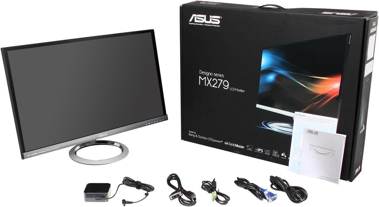 Alt view image 7 of 7 - ASUS Designo MX279H Silver & Black 27" Frameless Widescreen Monitor FHD (1920x1080) AH-IPS 5ms (GTG) Built-in Audio by Bang & Olufsen ICEpower® 2 x HDMI D-Sub 3.5mm Earphone Jack  250 cd/m2 ASCR 80,000,000:1