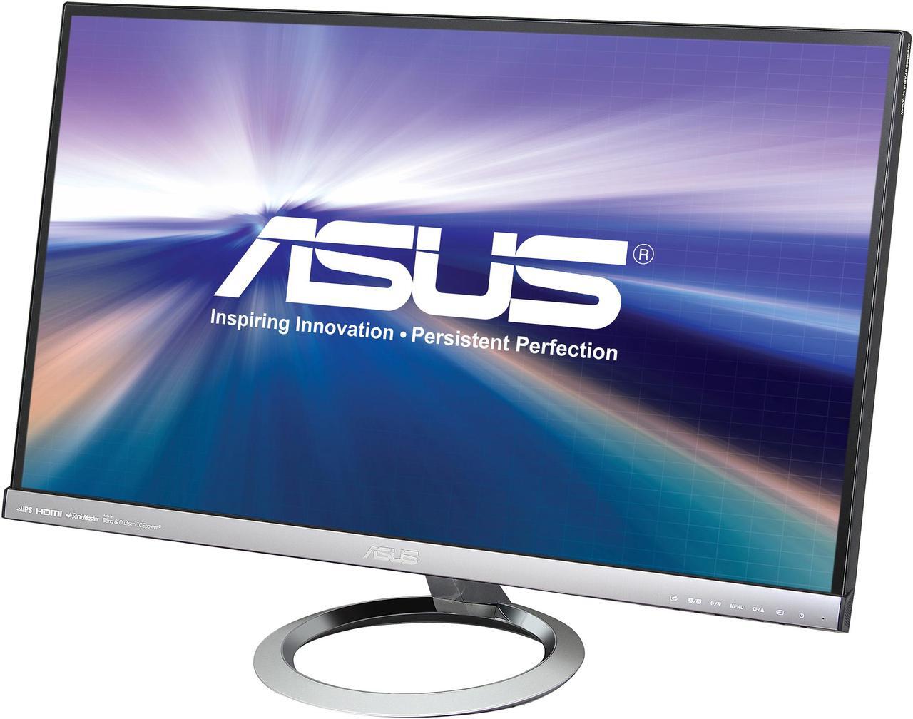 Main image of ASUS Designo MX279H Silver & Black 27" Frameless Widescreen Monitor FHD (1920x1080) AH-IPS 5ms (GTG) Built-in Audio by Bang & Olufsen ICEpower® 2 x HDMI D-Sub 3.5mm Earphone Jack  250 cd/m2 ASCR 80,000,000:1