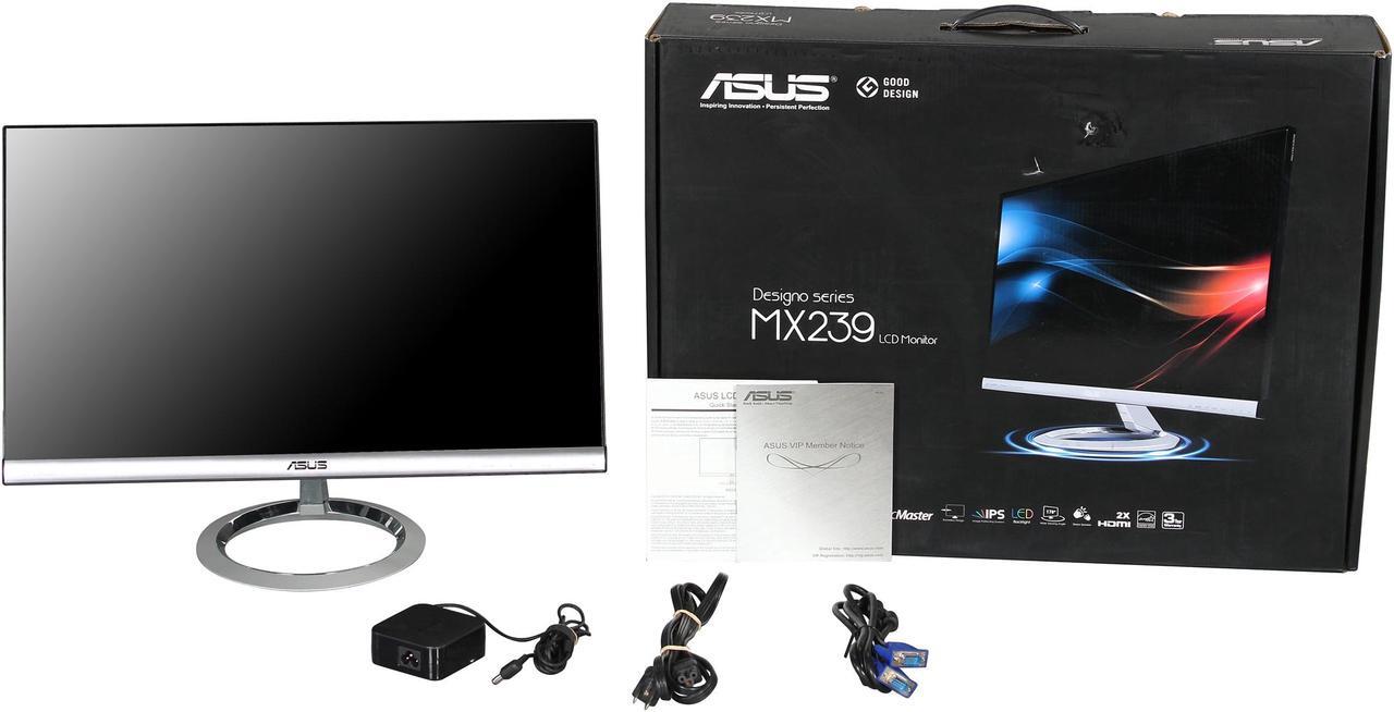 Alt view image 7 of 7 - ASUS MX239H 23" Full HD 1920x1080 2xHDMI VGA Built-in Speakers SPLENDID Video Intelligence Technology Widescreen Frameless Backlit LED IPS Monitor