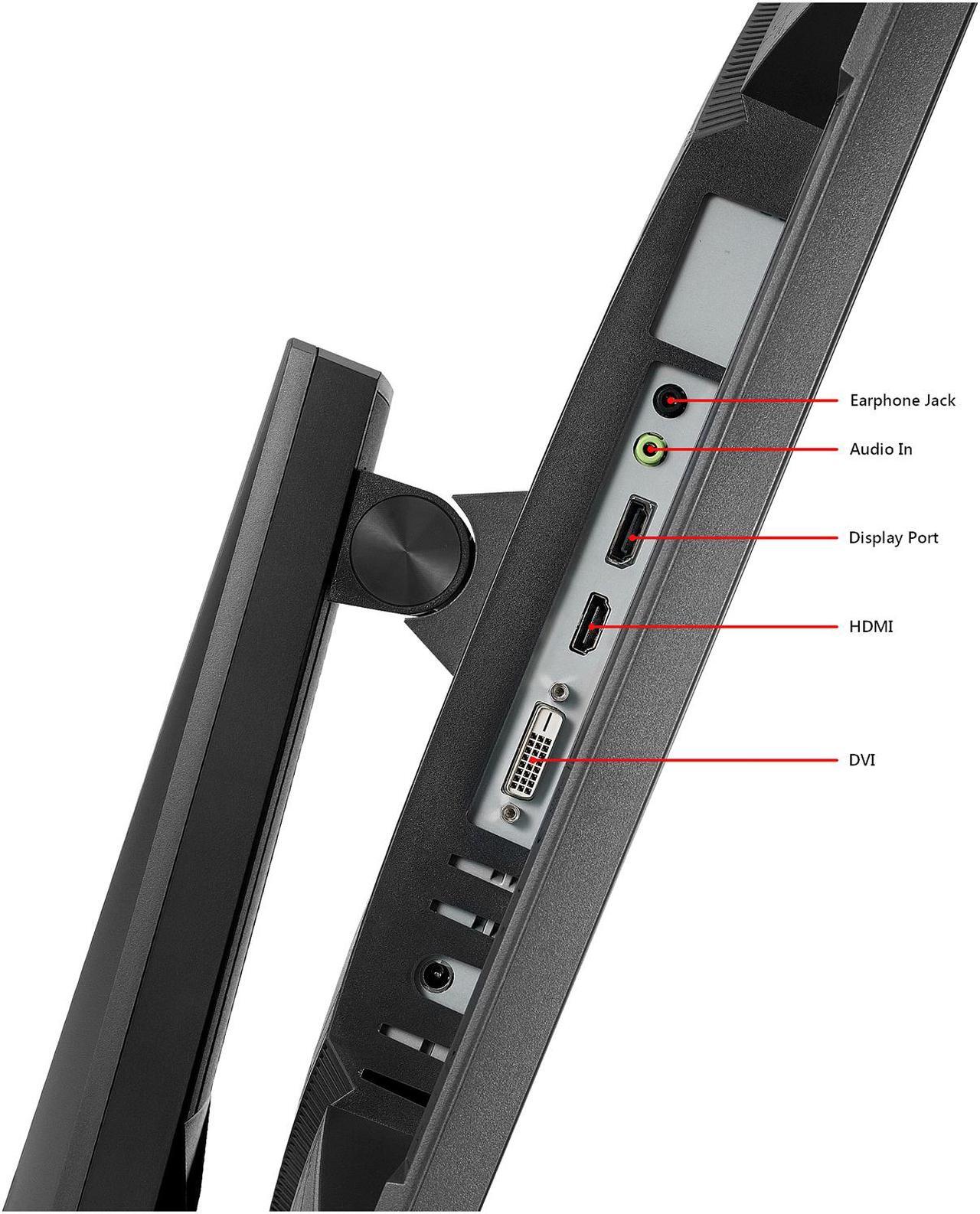 Alt view image 5 of 5 - ASUS MG248QR Black 24" eSports Gaming Monitor FHD (1920x1080) FreeSync/Adaptive Sync 144Hz 1ms VESA Height Adjustable Stand DP HDMI DVI 3.5mm Earphone Jack