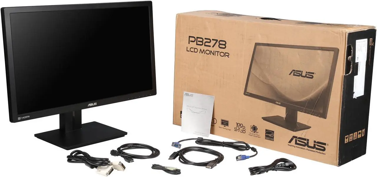 Alt view image 6 of 5 - ASUS Professional Series PB278Q 27" WQHD 2560x1440 2K Resolution HDMI VGA DisplayPort DVI-D Built-in Speakers SPLENDID Video Preset Flicker-Free Backlit LED IPS LCD Monitor