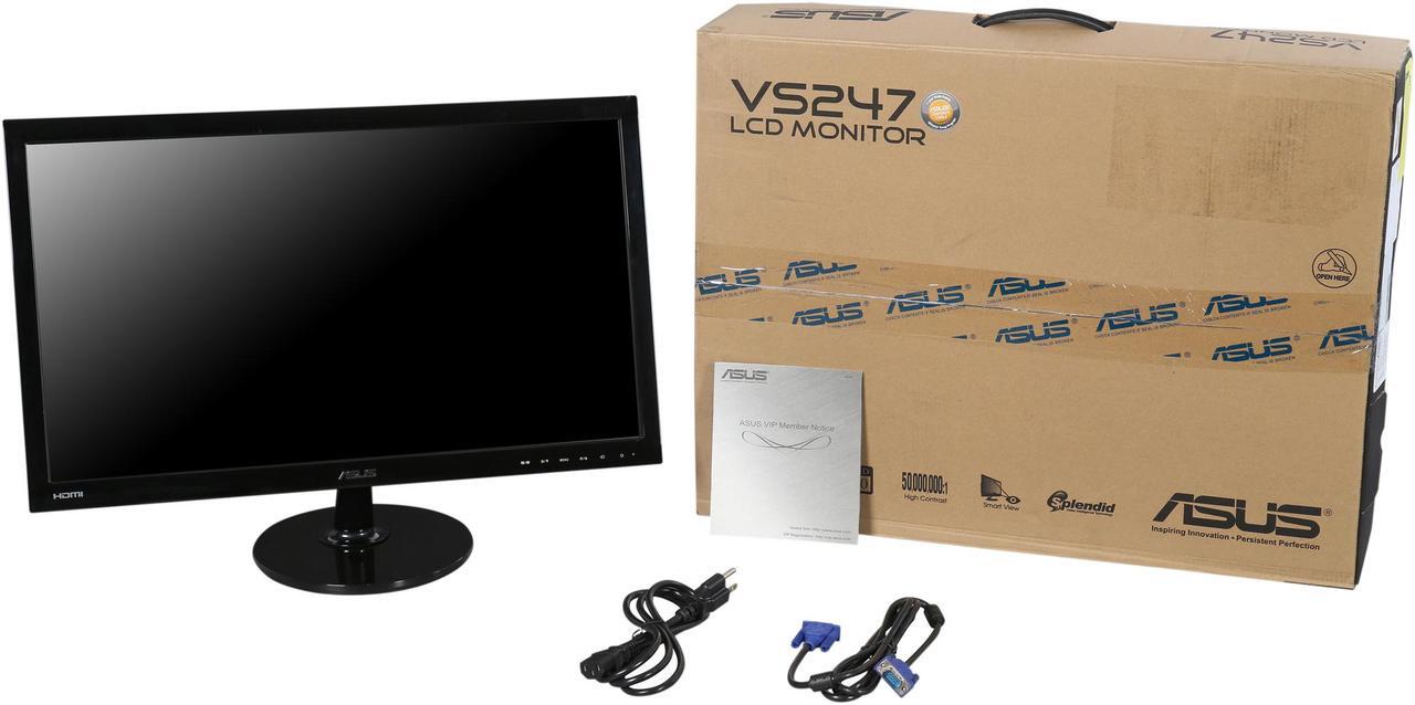 Alt view image 7 of 7 - ASUS VS Series VS247H-P Black 23.6" HDMI Widescreen LED Backlight LCD Monitor 300 cd/m2 50,000,000:1 (ASCR)