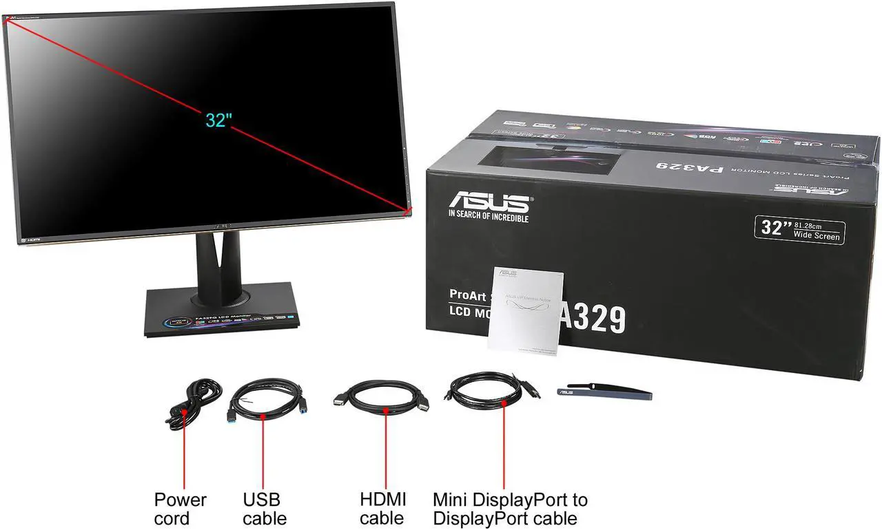 Alt view image 12 of 11 - ASUS ProArt PA329Q 32" UHD 3840 x 2160 (4K) 5ms (GTG) 60 Hz 4 x HDMI, DisplayPort, Mini Mini DisplayPort, Card Reader Built-in Speakers IPS Professional Monitor, Quantum Dot, 99.5% Adobe RGB, Hardware Calibration, Color Accuracy Delta E< 2