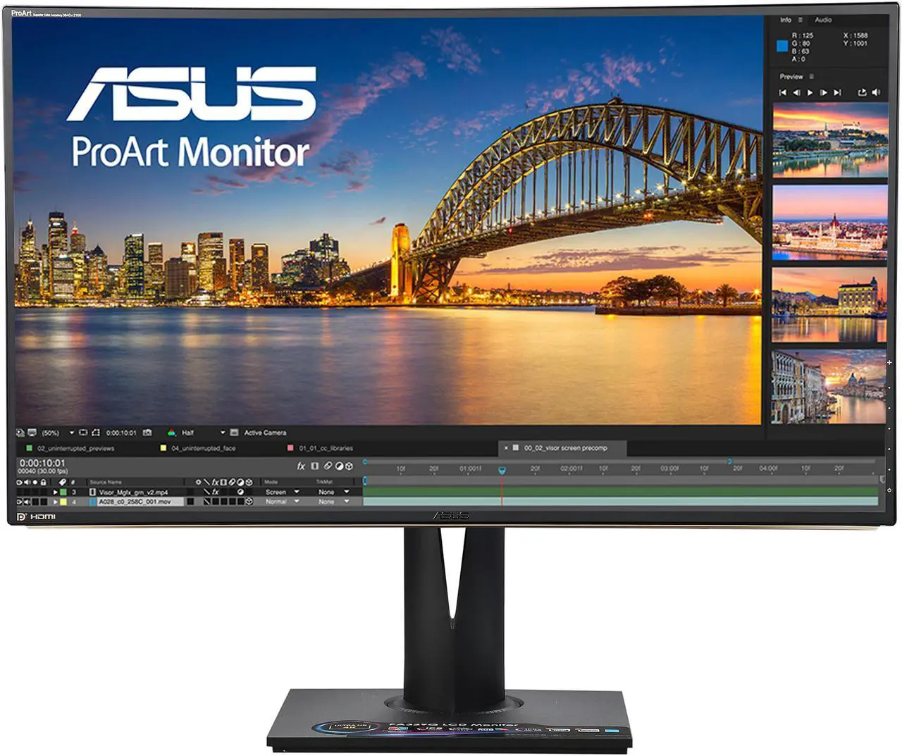 Main image of ASUS ProArt PA329Q 32" UHD 3840 x 2160 (4K) 5ms (GTG) 60 Hz 4 x HDMI, DisplayPort, Mini Mini DisplayPort, Card Reader Built-in Speakers IPS Professional Monitor, Quantum Dot, 99.5% Adobe RGB, Hardware Calibration, Color Accuracy Delta E< 2
