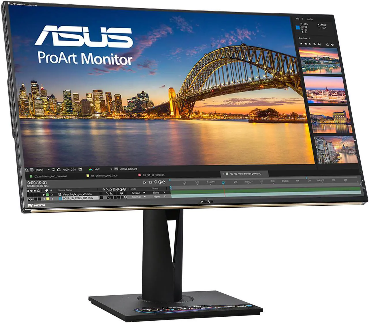 Alt view image 4 of 11 - ASUS ProArt PA329Q 32" UHD 3840 x 2160 (4K) 5ms (GTG) 60 Hz 4 x HDMI, DisplayPort, Mini Mini DisplayPort, Card Reader Built-in Speakers IPS Professional Monitor, Quantum Dot, 99.5% Adobe RGB, Hardware Calibration, Color Accuracy Delta E< 2
