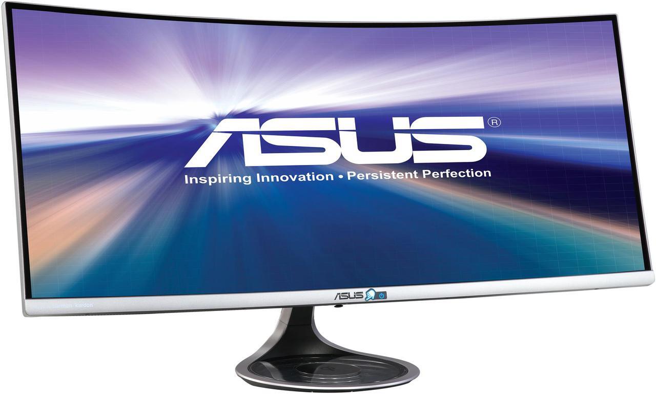 Alt view image 3 of 7 - ASUS Designo Curved MX34VQ 34" UWQHD 3440x1440 2K Resolution 100Hz DP HDMI AMD Adaptive FreeSync Technology Qi Wireless Charger Asus Eye Care Frameless Monitor