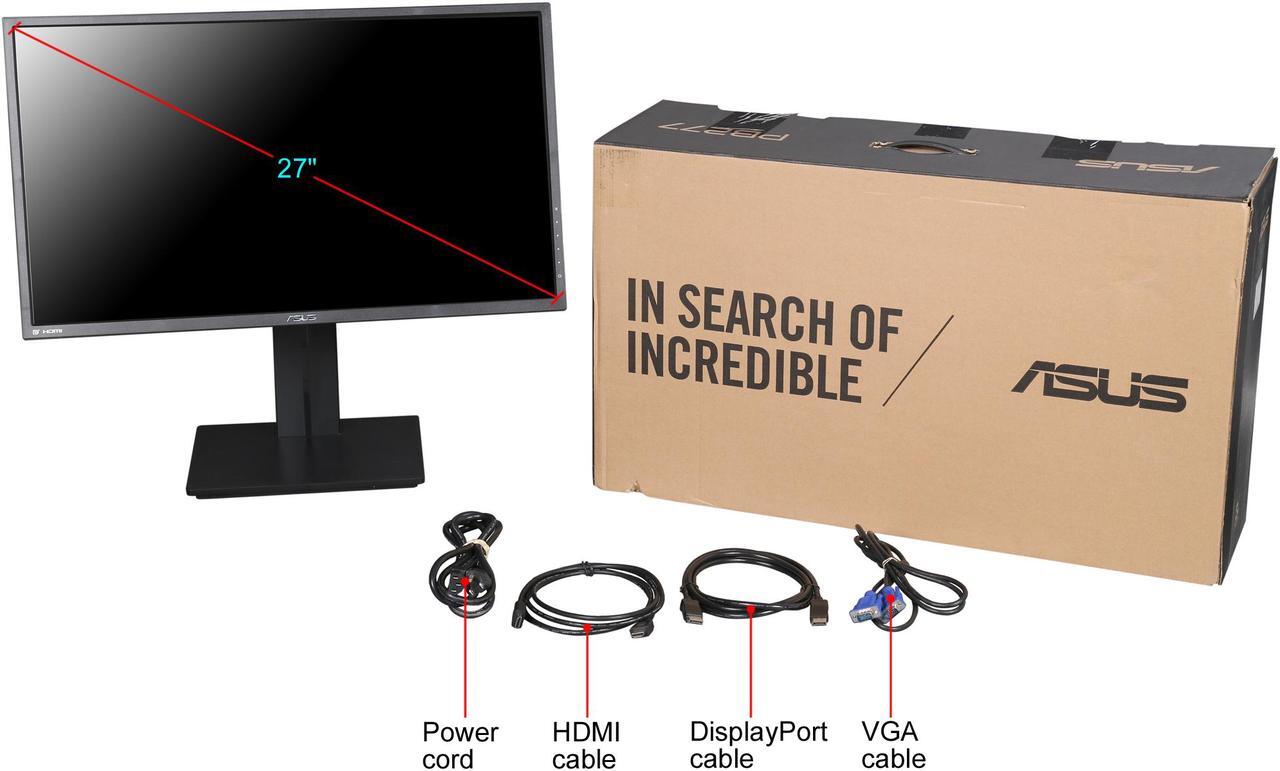 Alt view image 11 of 10 - ASUS PB277Q 27" WQHD 2560 x 1440 75 Hz 1ms HDMI DVI VGA Eye Care Monitor
