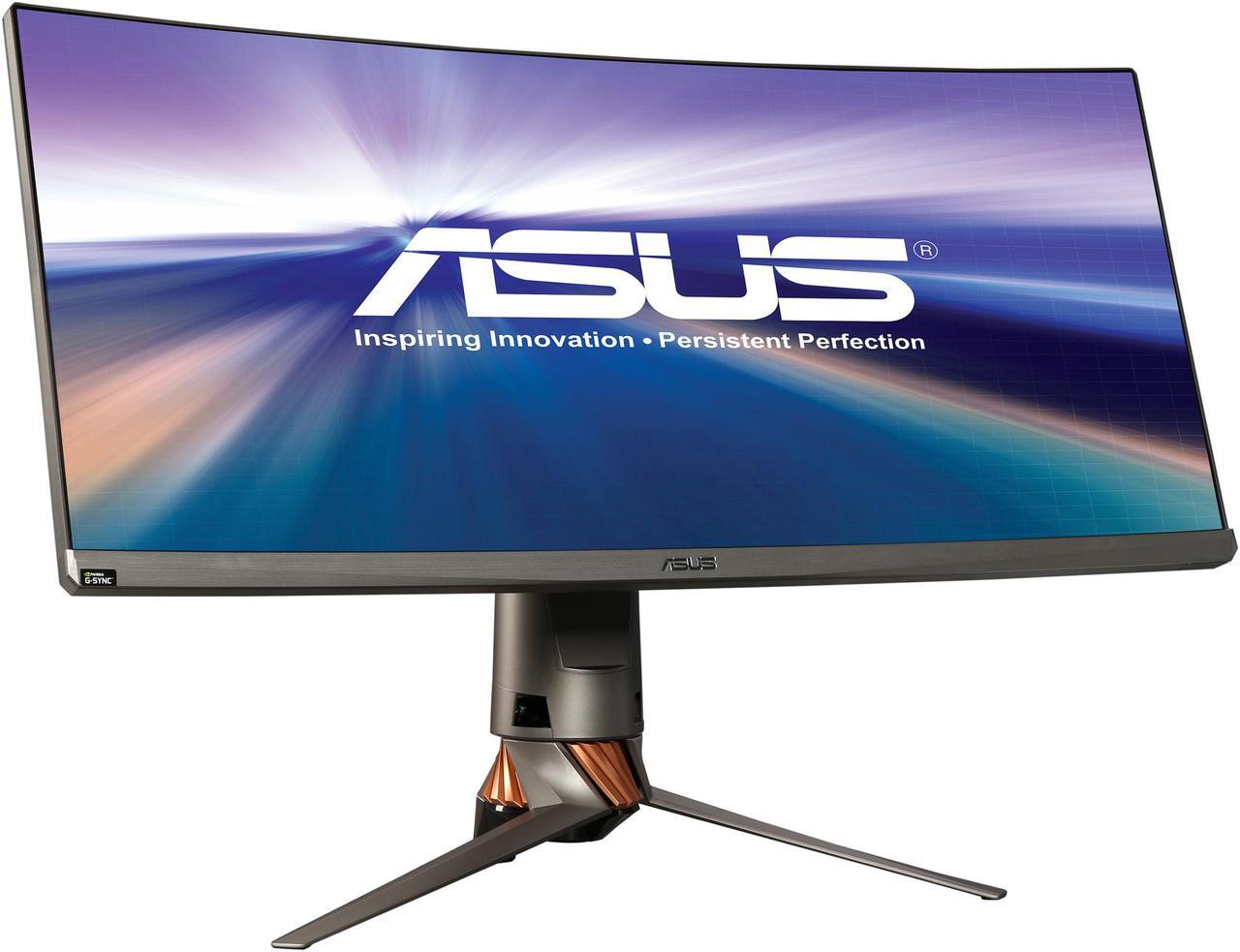 Alt view image 3 of 10 - ASUS ROG Swift PG348Q 34" QHD 3440 x 1440 2K Resolution Overclockable 100Hz HDMI DisplayPort NIVIDA G-SYNC Built-in Speakers Ultra-Wide Backlit LED Curved IPS Gaming Monitor