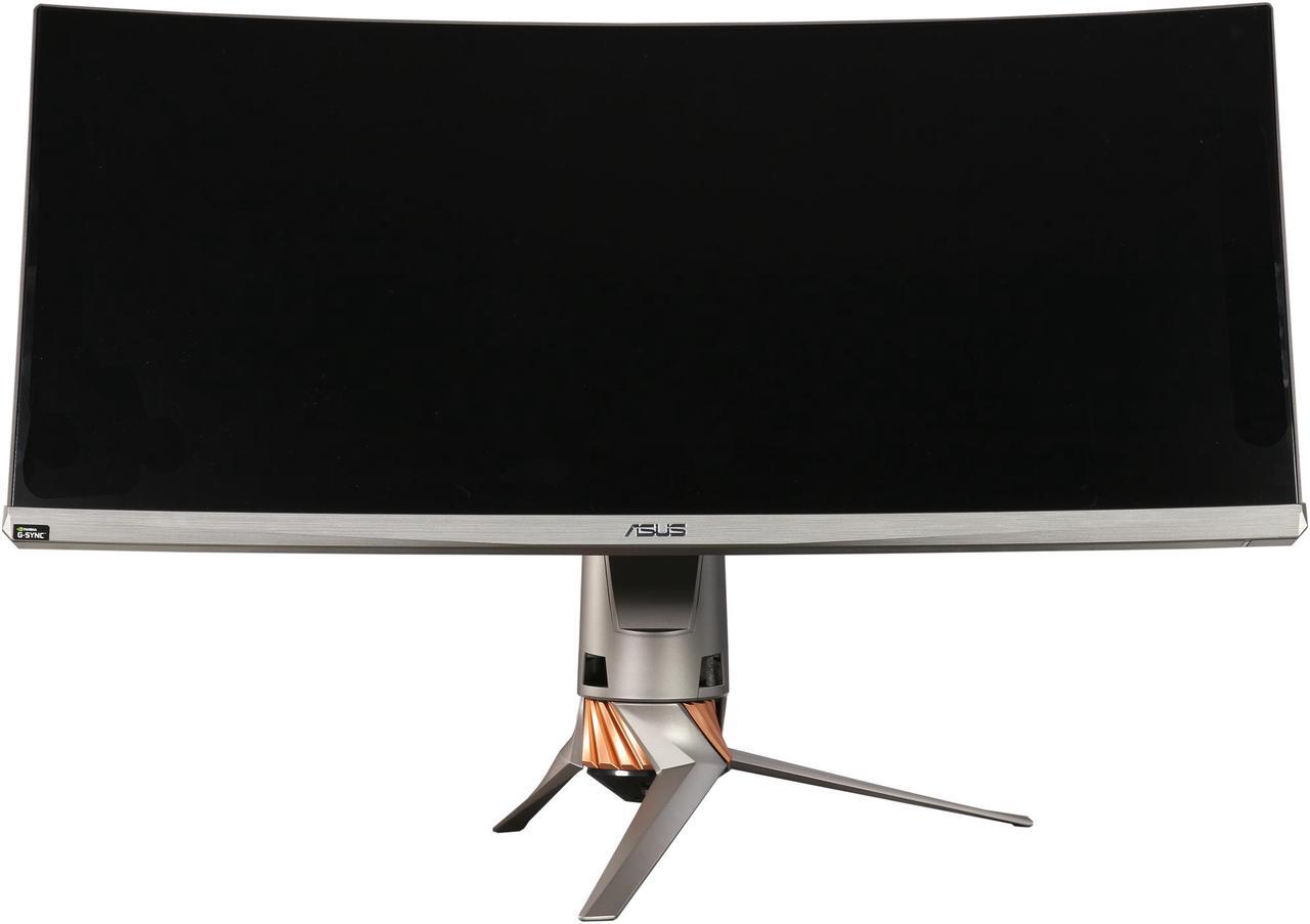Alt view image 7 of 10 - ASUS ROG Swift PG348Q 34" QHD 3440 x 1440 2K Resolution Overclockable 100Hz HDMI DisplayPort NIVIDA G-SYNC Built-in Speakers Ultra-Wide Backlit LED Curved IPS Gaming Monitor