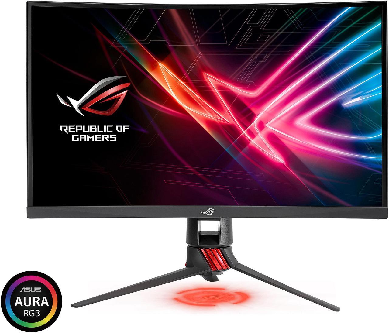 ASUS ROG Strix XG27VQ 27" Full HD 1920 x 1080 FreeSync 144Hz Curved Gaming Monitors with Aura RGB Lighting, Height, and Swift Adjustable