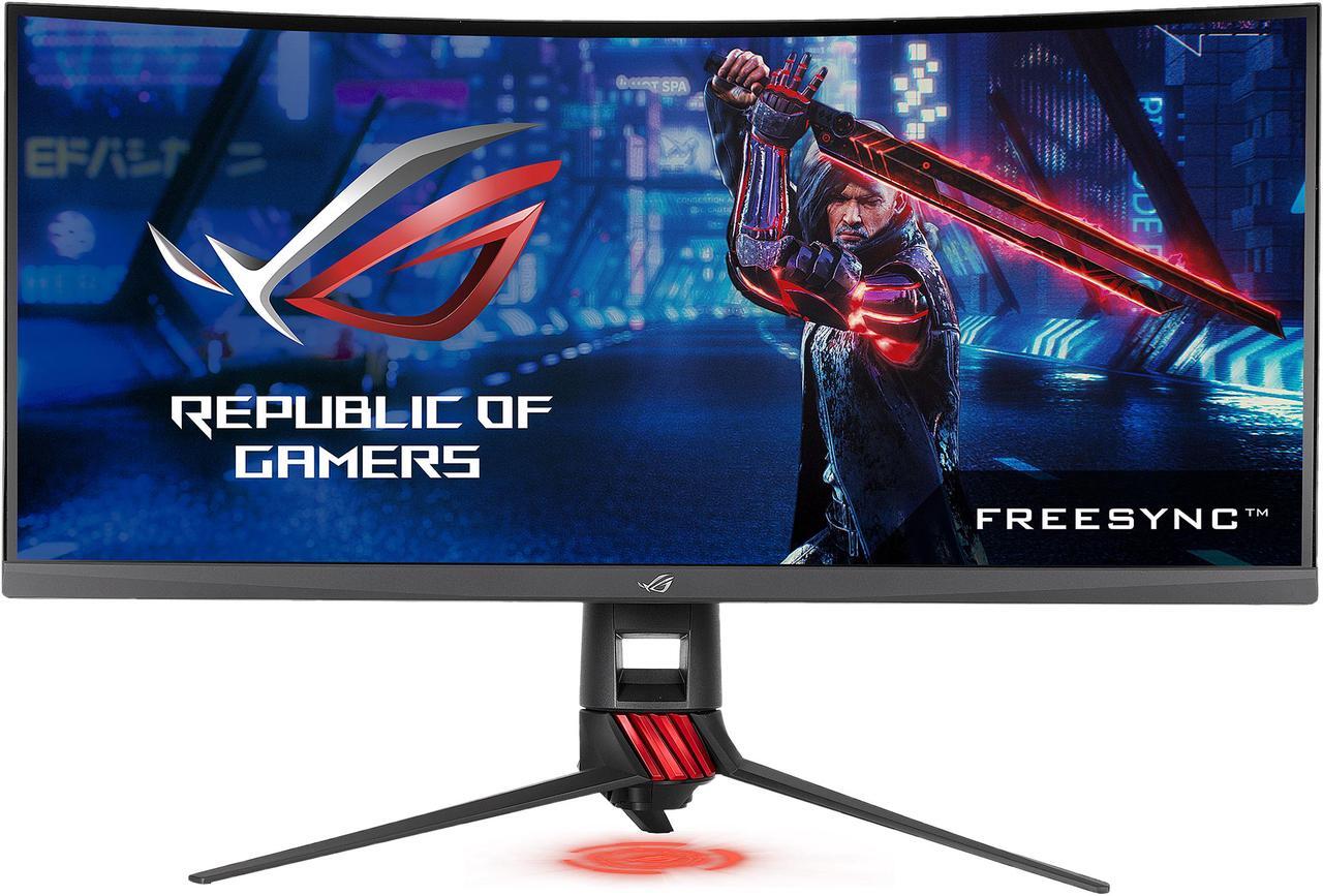 Main image of ASUS ROG Strix XG35VQ 35" UWQHD 3440 x 1440 100Hz 1ms Adaptive/FreeSync WideScreen LED Backlit Curved Gaming Monitor with Aura RGB Lighting, Swift and Height Adjustable