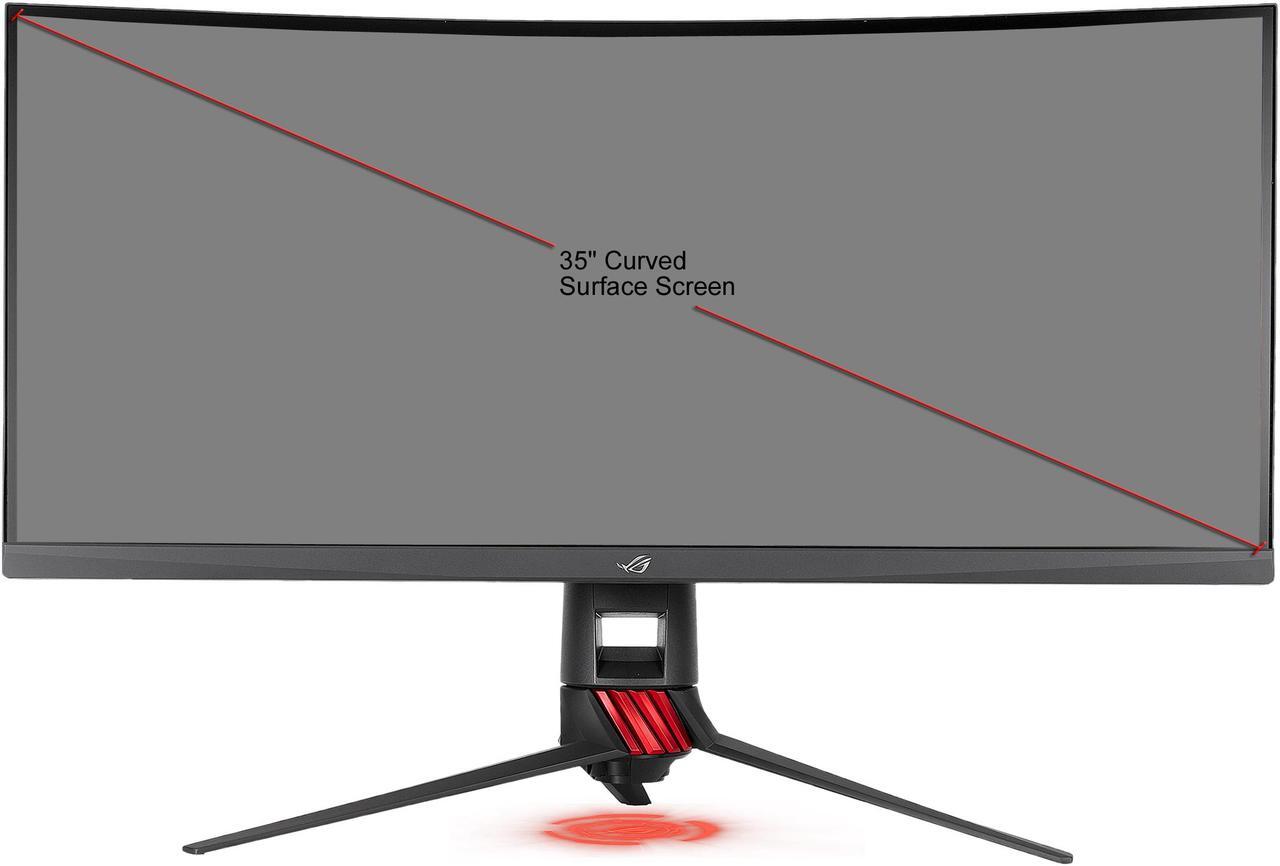 Alt view image 7 of 7 - ASUS ROG Strix XG35VQ 35" UWQHD 3440 x 1440 100Hz 1ms Adaptive/FreeSync WideScreen LED Backlit Curved Gaming Monitor with Aura RGB Lighting, Swift and Height Adjustable