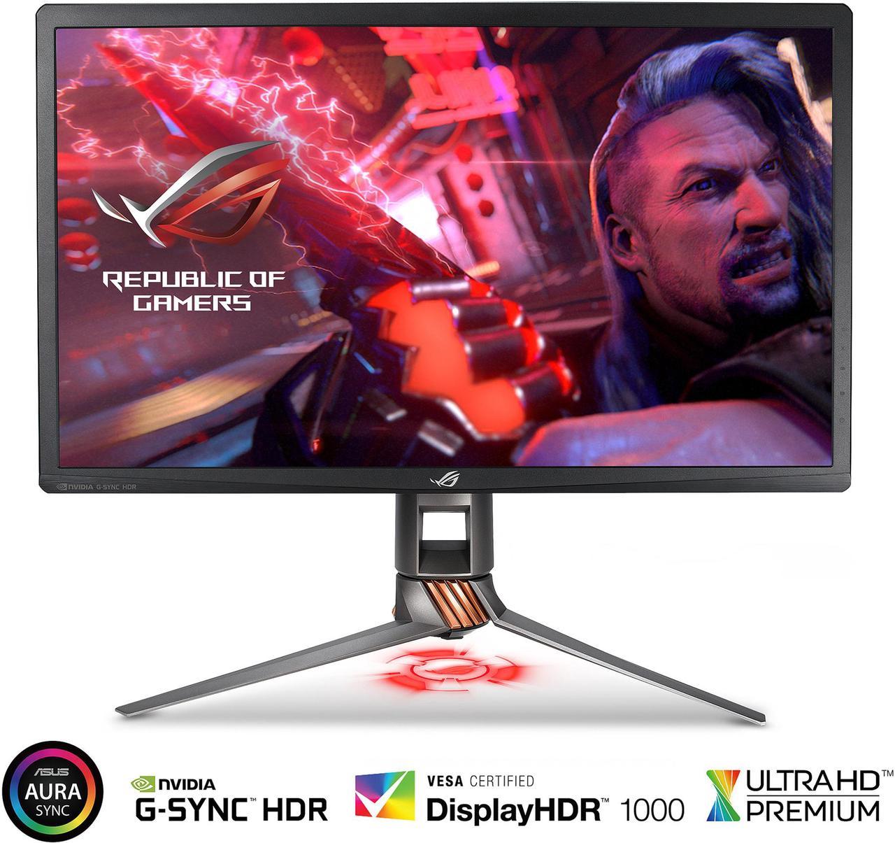 ASUS ROG Swift PG27UQ 27" 4K UHD 144Hz DP HDMI G-SYNC HDR Aura Sync Gaming Monitor with Eye Care