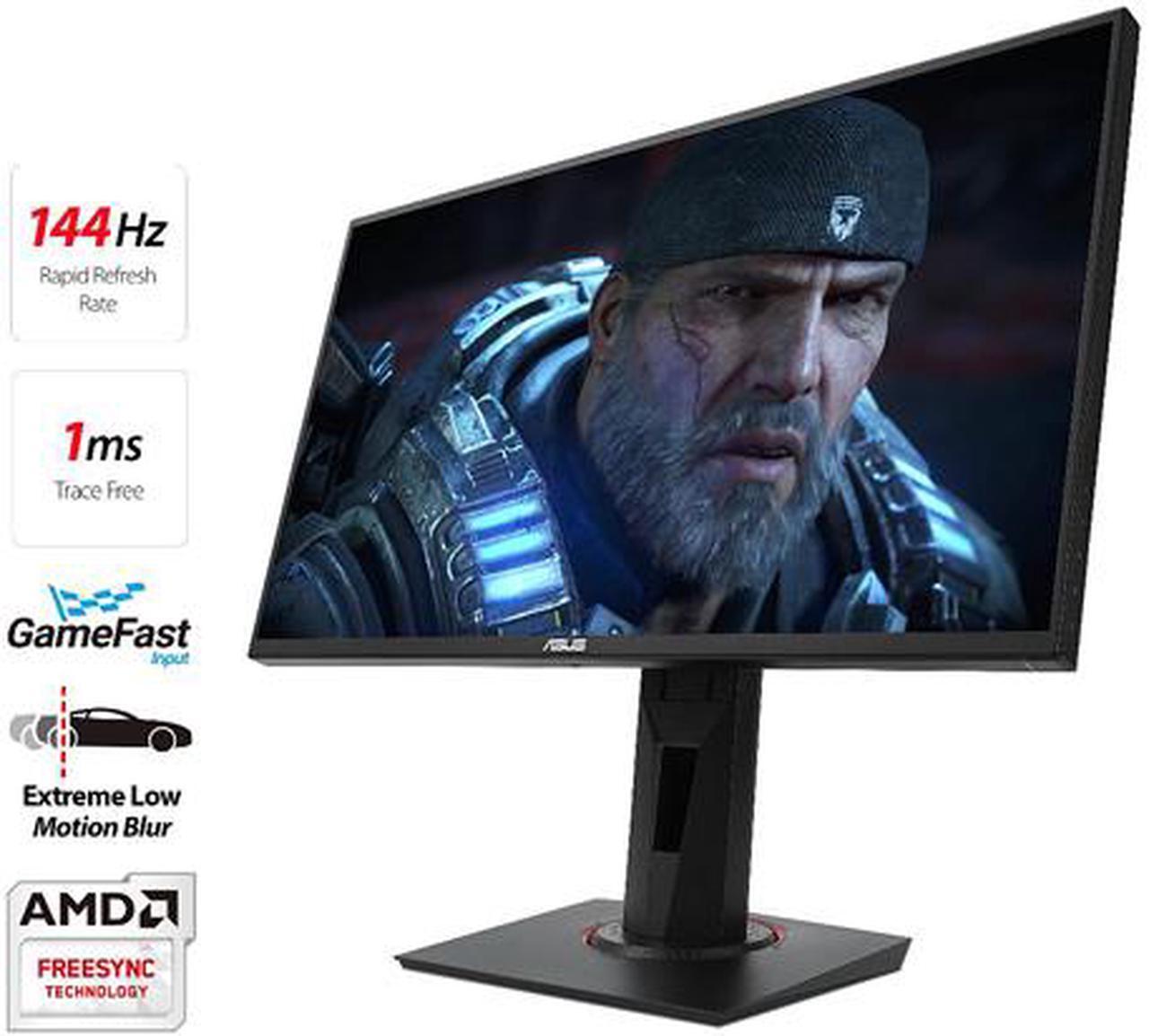 Alt view image 4 of 6 - ASUS VG258Q 24.5" Full HD 1080p 144Hz 1ms Eye Care G-SYNC Compatible FreeSync Gaming Monitor with DP HDMI DVI