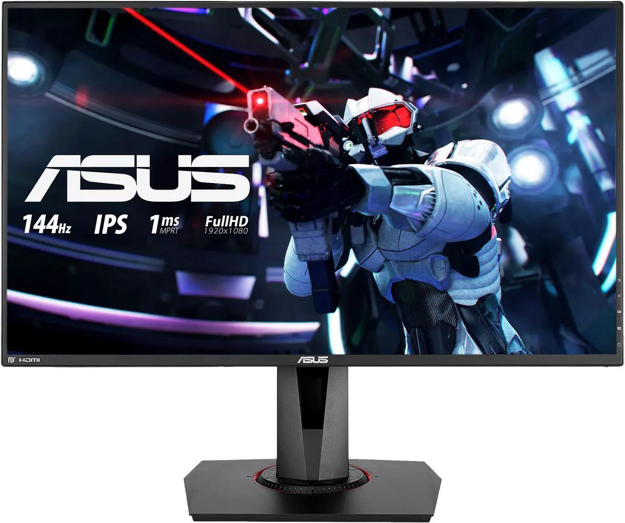 Main image of ASUS VG279Q 27" Full HD 1920 x 1080 1ms MPRT 144 Hz DVI, HDMI, DisplayPort FreeSync (AMD Adaptive Sync) Built-in Speakers Height Adjustable Gaming Monitor