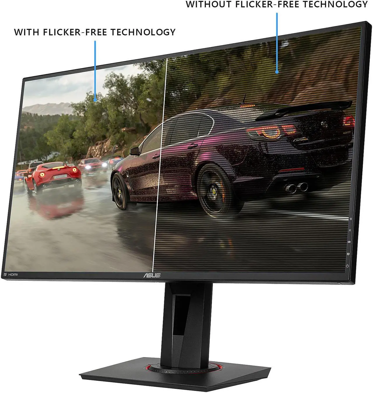 Alt view image 3 of 6 - ASUS VG279Q 27" Full HD 1920 x 1080 1ms MPRT 144 Hz DVI, HDMI, DisplayPort FreeSync (AMD Adaptive Sync) Built-in Speakers Height Adjustable Gaming Monitor