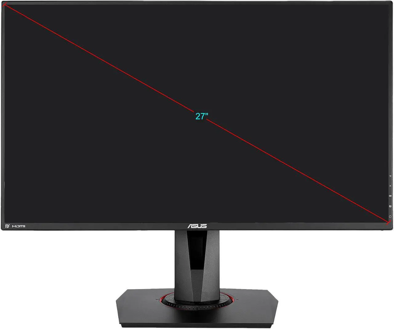Alt view image 2 of 6 - ASUS VG279Q 27" Full HD 1920 x 1080 1ms MPRT 144 Hz DVI, HDMI, DisplayPort FreeSync (AMD Adaptive Sync) Built-in Speakers Height Adjustable Gaming Monitor