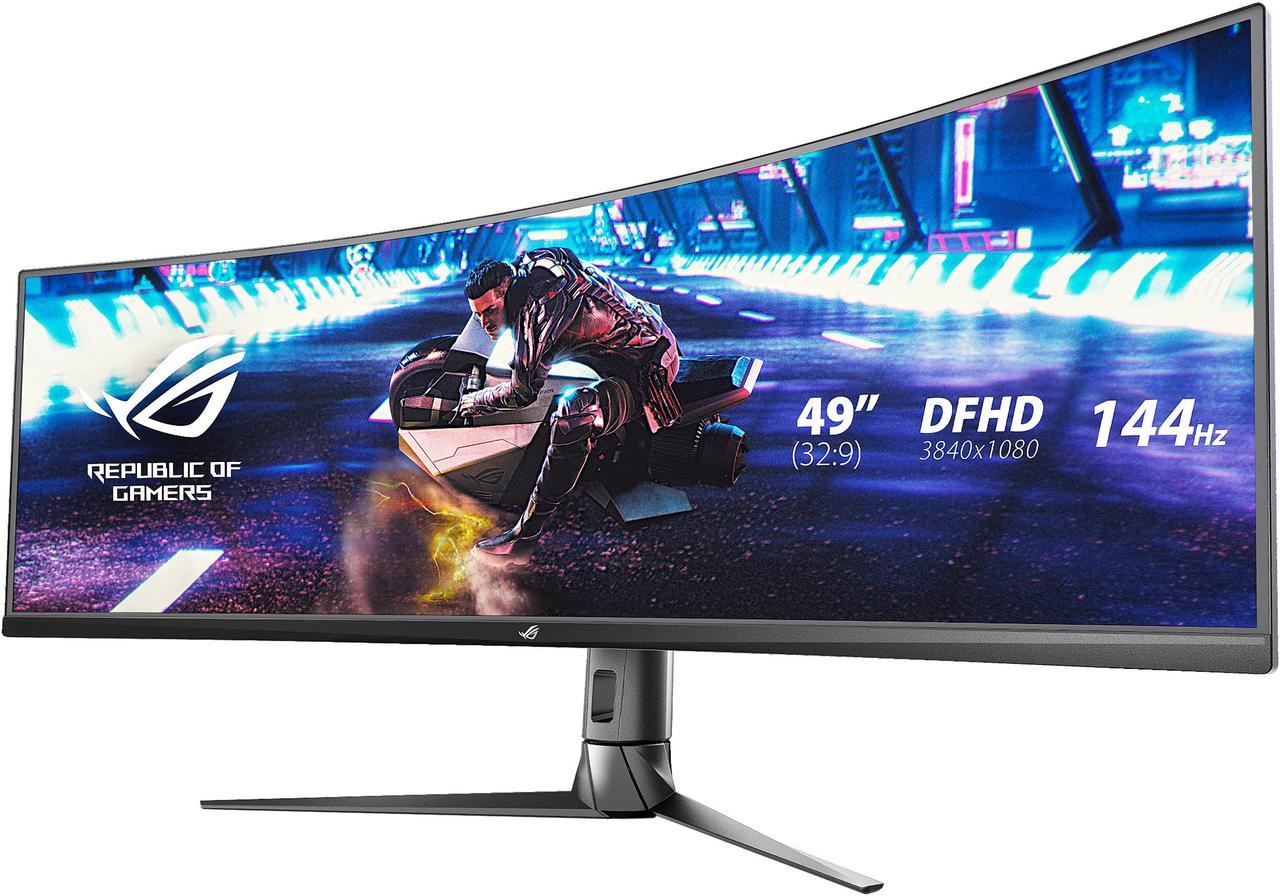 ASUS ROG Strix XG49VQ 49" Super Ultra-Wide HDR Curved Gaming Monitor - 32:9 (3840 x 1080), 144Hz, FreeSync 2, DisplayHDR 400, Eye Care with DP HDMI