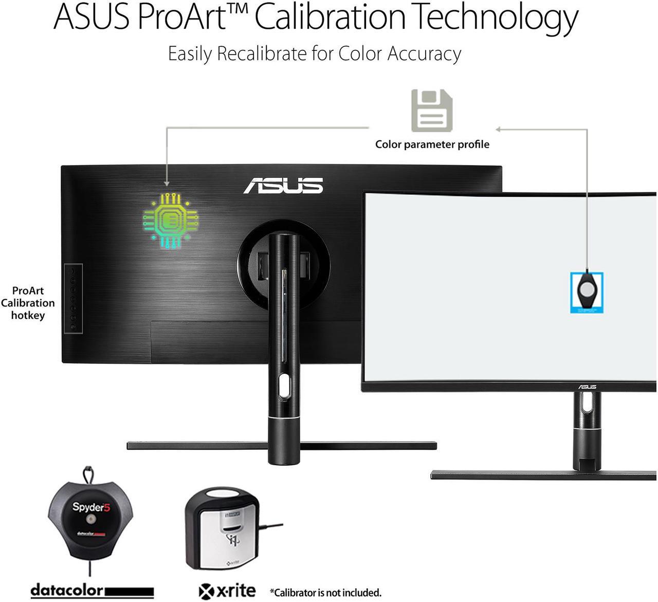 Alt view image 4 of 6 - ASUS ProArt PA34VC 34" Curved Monitor UWQHD 100Hz HDR-10 IPS Eye Care, Thunderbolt 3, DisplayPort 1.2, HDMI 2.0b